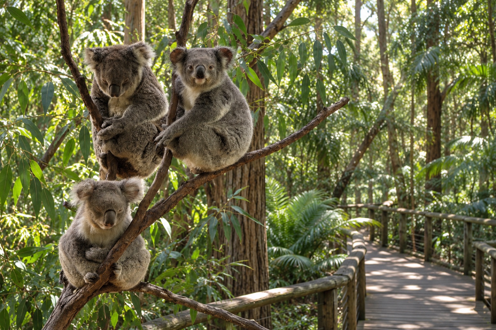 Rainforest-like bush garden at Koala Park Sanctuary